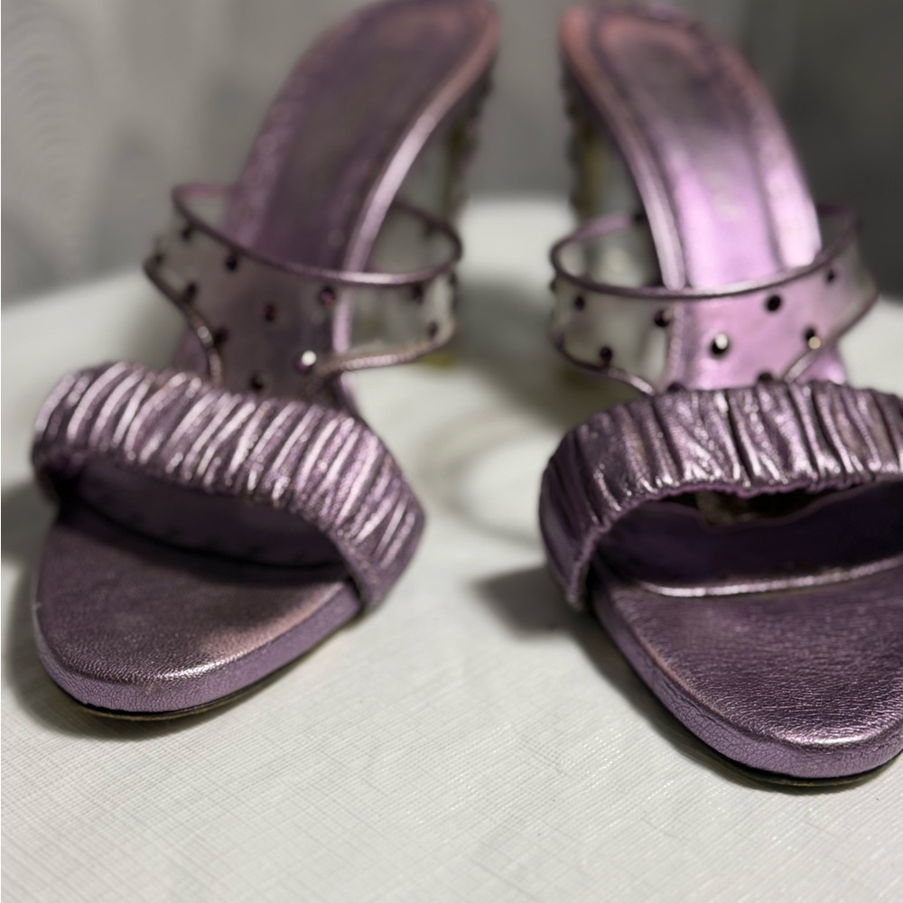 Vintage YSL by Tom Ford Swarovski crystal lucite heels - Picture 5 of 16